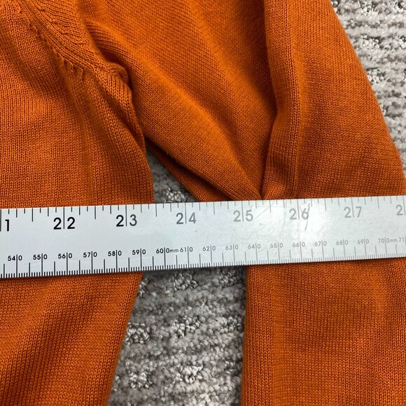 Tommy Hilfiger Argyle Sweater Men Large L Orange White Diamond Pattern Preppy - Picture 7 of 8